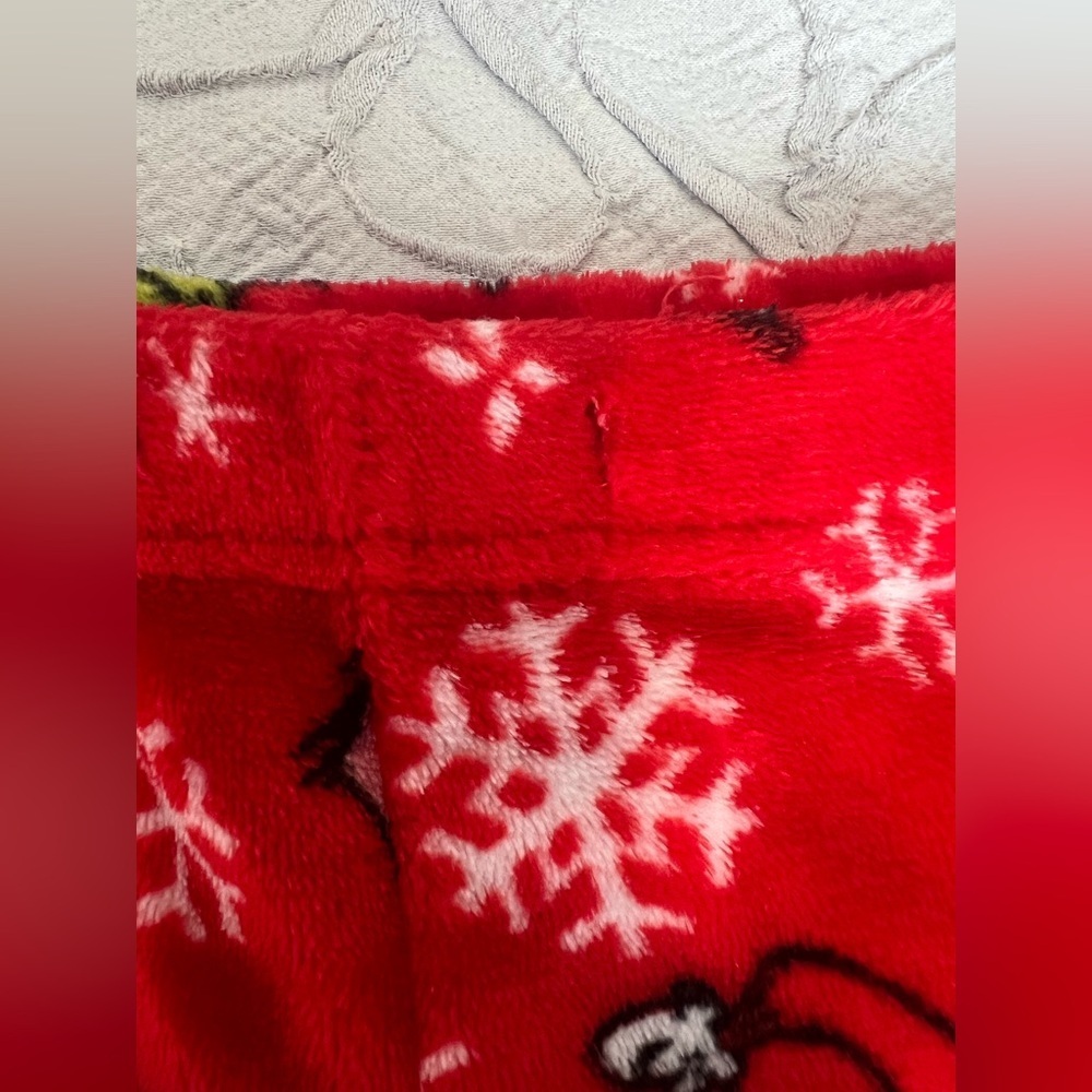 Dr. Seuss The Grinch Pajama Sleepwear Red Soft Pants US Women Size M‎ (0541) - Picture 5 of 12